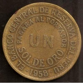 PERU 1 Sol 1958