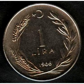 TURKEY 1 Lira 1966