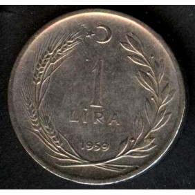 TURKEY 1 Lira 1959