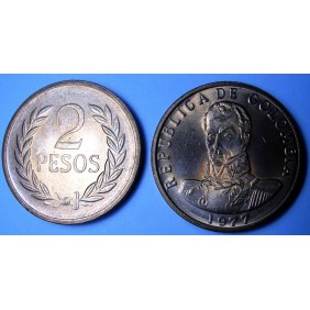 COLOMBIA 2 Pesos 1977
