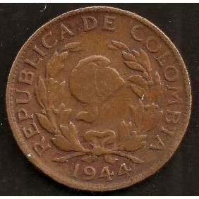 COLOMBIA 5 Centavos 1944