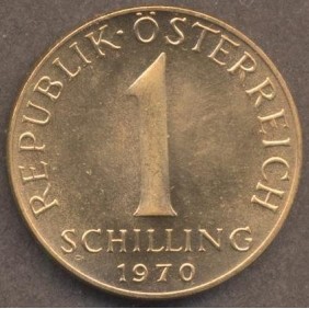 AUSTRIA 1 Schilling 1970 Proof