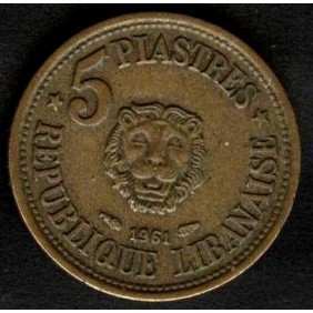LEBANON 5 Piastres 1961