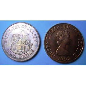 JERSEY 2 Pence 1992
