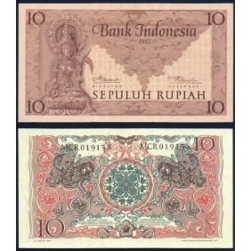 INDONESIA 10 Rupiah 1952