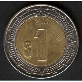 MEXICO 1 Peso 2007 Bimetallic