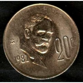 MEXICO 20 Centavos 1981...