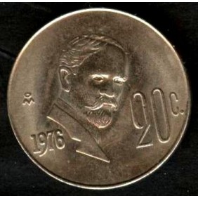 MEXICO 20 Centavos 1976...