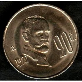 MEXICO 20 Centavos 1975...