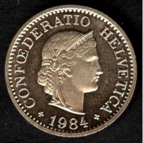 SWITZERLAND 10 Rappen 1984...