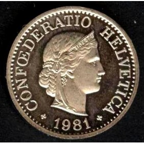 SWITZERLAND 10 Rappen 1981...