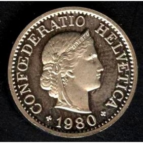 SWITZERLAND 10 Rappen 1980...