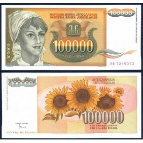 YUGOSLAVIA 100.000 Dinara 1993