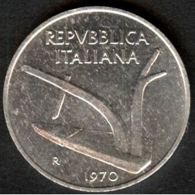 10 LIRE 1970