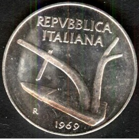 10 LIRE 1969