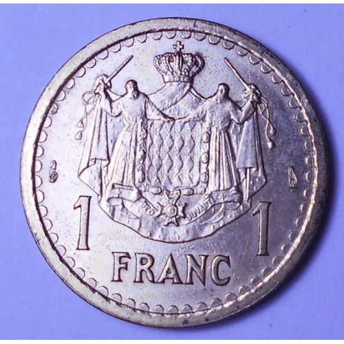 MONACO 1 Franc 1945 Louis II