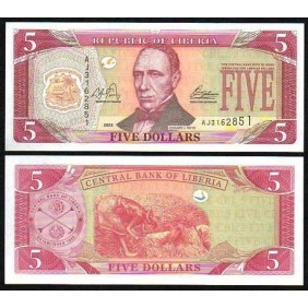 LIBERIA 5 Dollars 2003