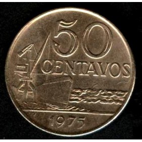 BRAZIL 50 Centavos 1975 KM...