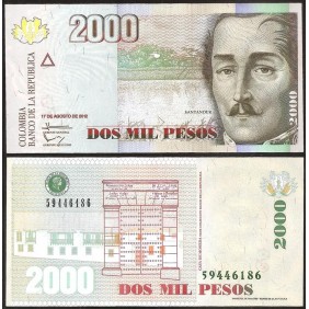 COLOMBIA 2000 Pesos 17.08.2012