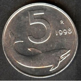 5 Lire 1998 FDC