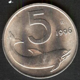 5 LIRE 1996