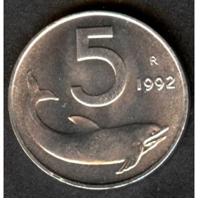 5 LIRE 1992