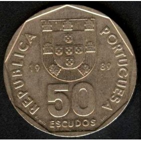 PORTUGAL 50 Escudos 1989