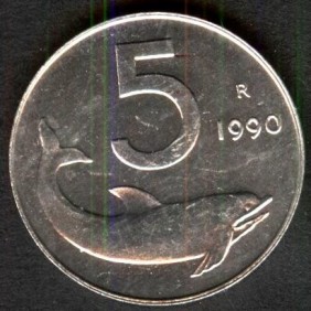 5 LIRE 1990