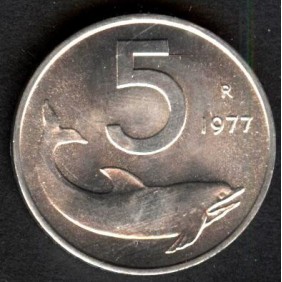 5 LIRE 1977