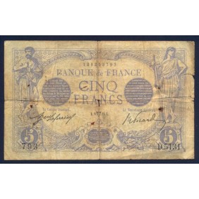 FRANCE 5 Francs 1913