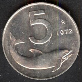 5 LIRE 1972