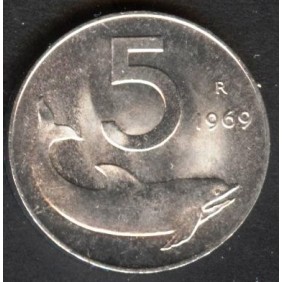 5 LIRE 1969