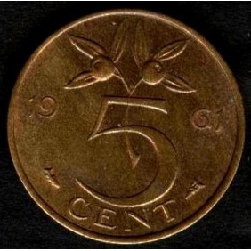 NETHERLANDS 5 Cents 1961