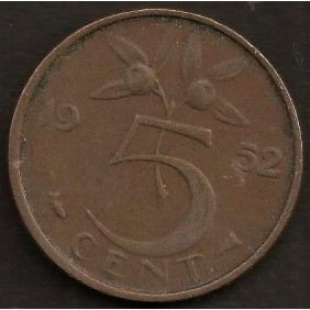 NETHERLANDS 5 Cents 1952