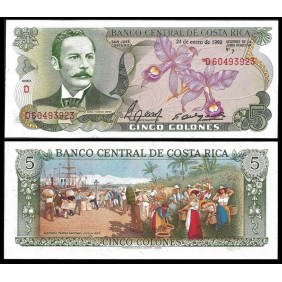 COSTA RICA 5 Colones 1990