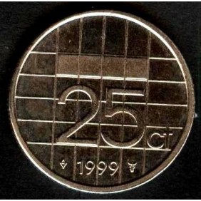 NETHERLANDS 25 Cents 1999