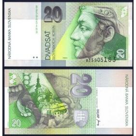SLOVAKIA 20 Korun 1993