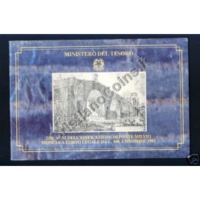 500 Lire 1991 AG PONTE MILVIO