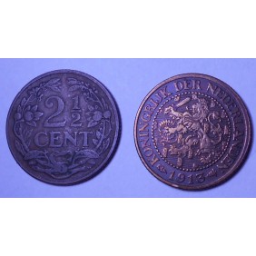 NETHERLANDS 2 1/2 Cent 1913