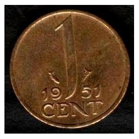 NETHERLANDS 1 Cent 1951