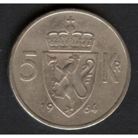 NORWAY 5 Kroner 1964