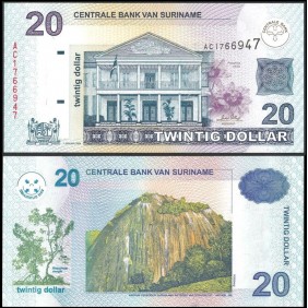SURINAME 20 Dollars 01.01.2004