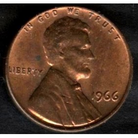 USA 1 Cent 1966 Lincoln