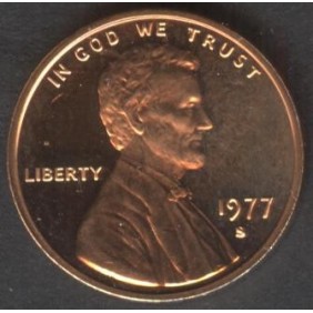 USA 1 Cent 1977 S Lincoln...