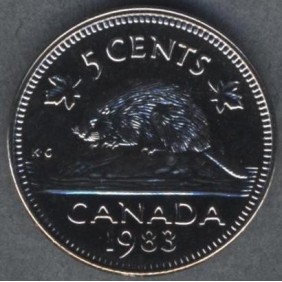 CANADA 5 Cents 1983 Proof