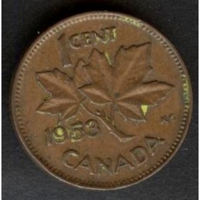 CANADA 1 Cent 1953