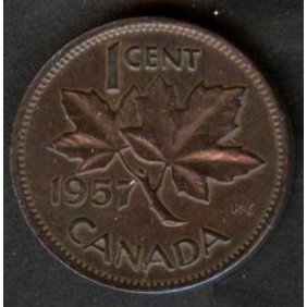 CANADA 1 Cent 1957