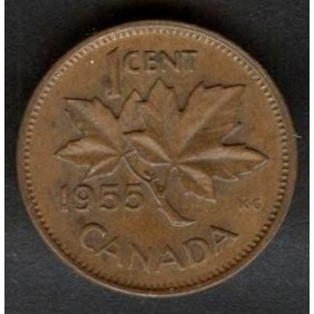 CANADA 1 Cent 1955