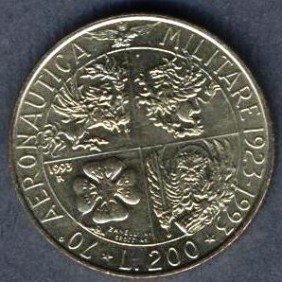 200 Lire 1993 Aeronautica...