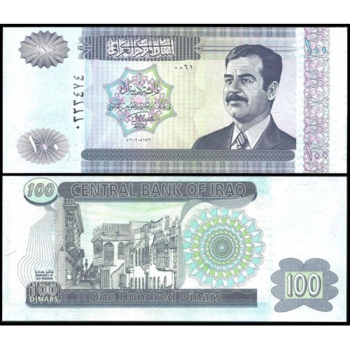IRAQ 100 Dinars 2002